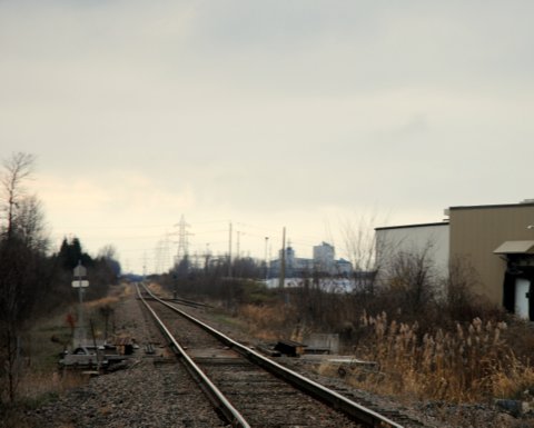 In this Nov. 24, 2015 photo, this section of railroad track, as seen from Parkedale Avenue in Brockville, Ont., has been sold to Via Rail. (Newswatch Group/Phillip Blancher)